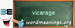 WordMeaning blackboard for vicarage